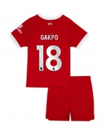 Liverpool Cody Gakpo #18 Kotipaita Lasten 2023-24 Lyhythihainen (+ shortsit)